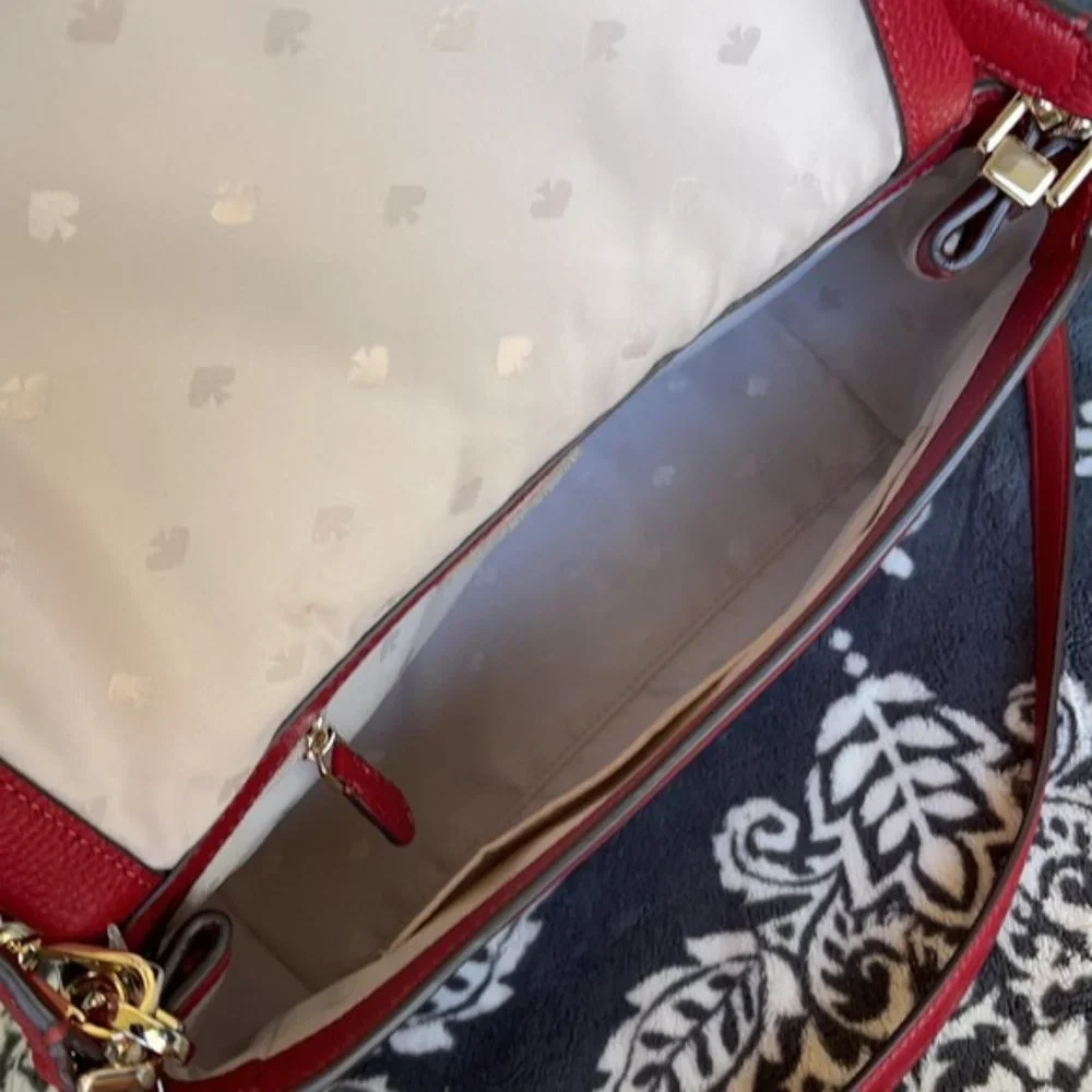 Kate Spade Leila Medium Flap Leather Shoulder Bag - Picture 12 of 16